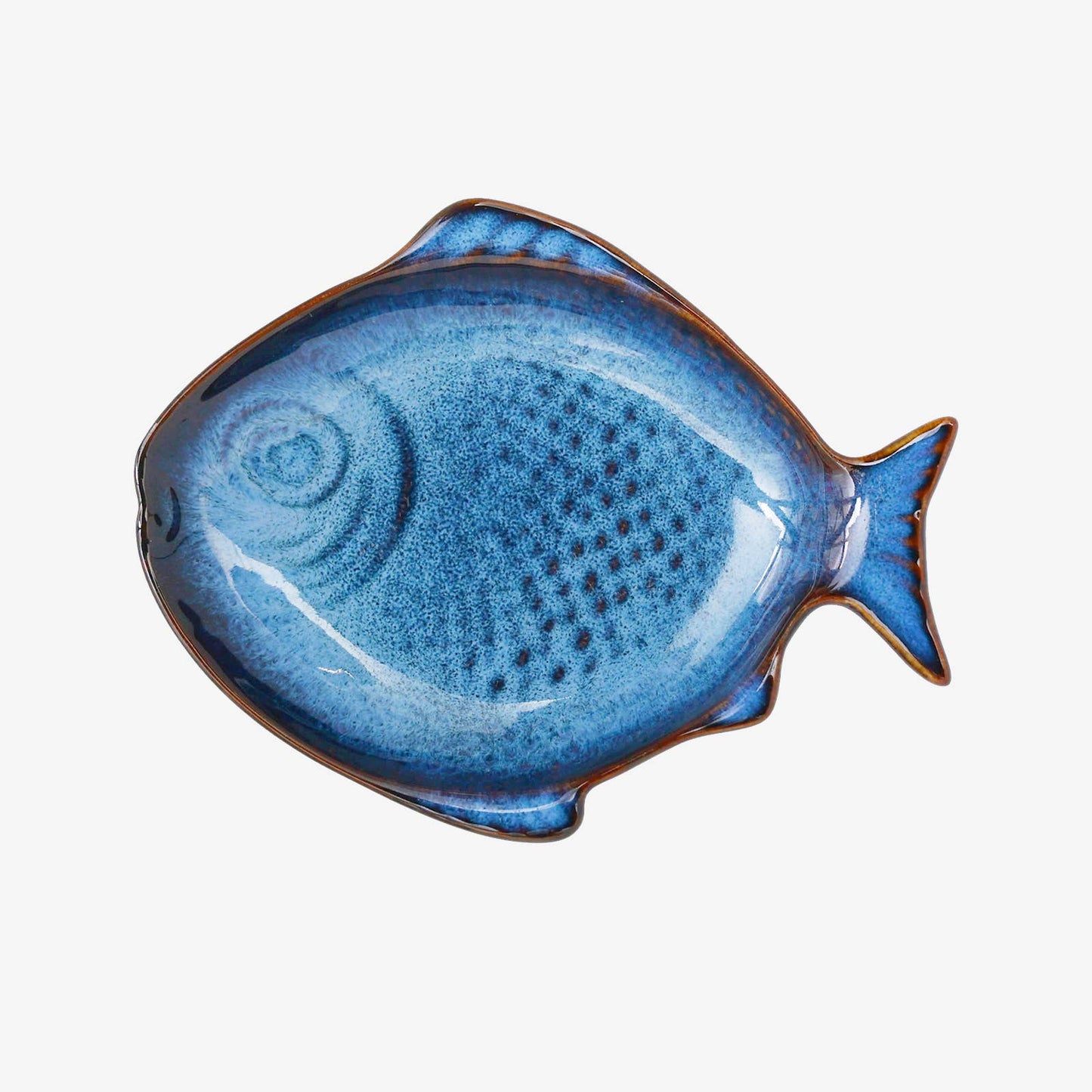 Blue Fish Ceramic Trinket Tray | Ring Dish & Jewelry Holder
