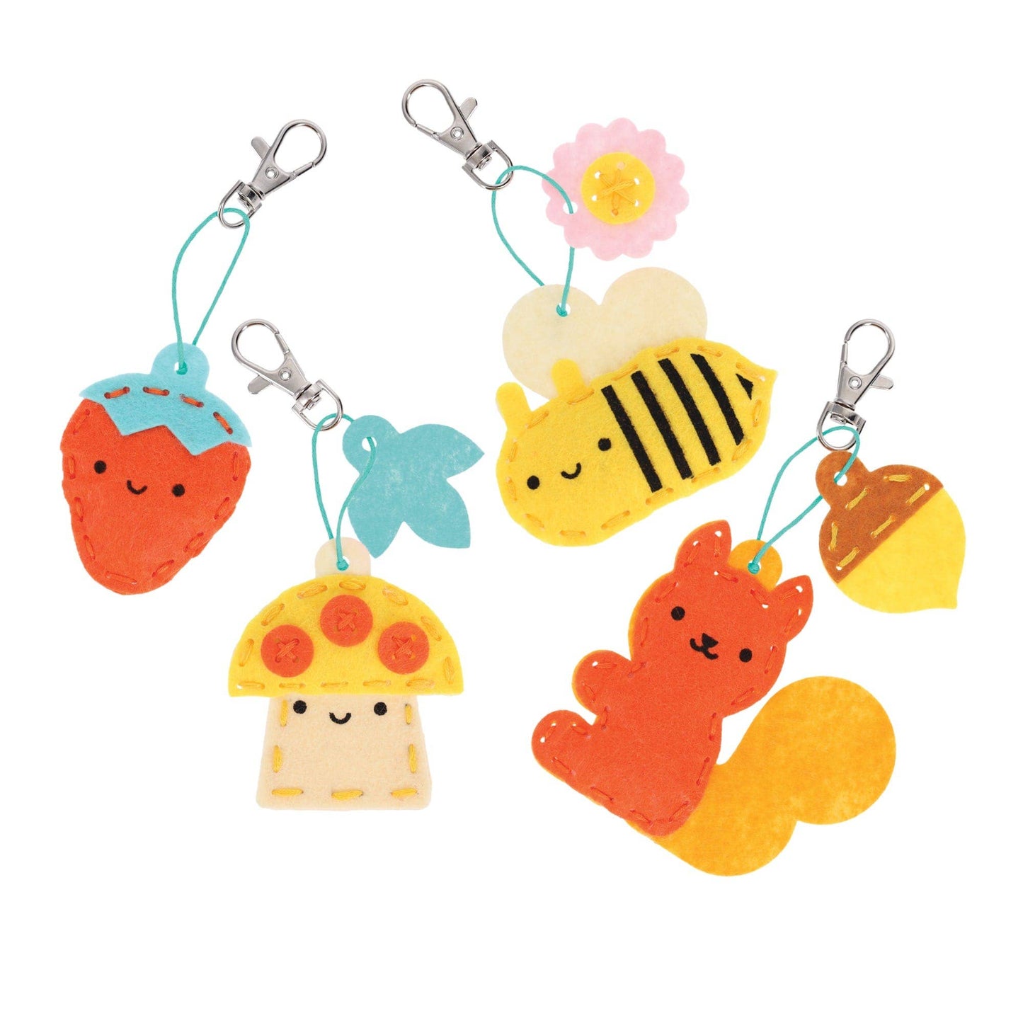Bag Charm Pals Mini Craft Kit | Kids Sewing Kit with 4 DIY Bag Charms (Ages 6+)