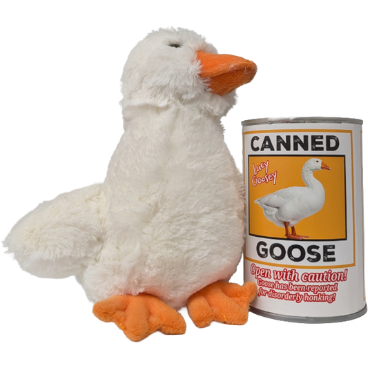 Lucy Goosey the Canned Goose - Plush Toy in a Can