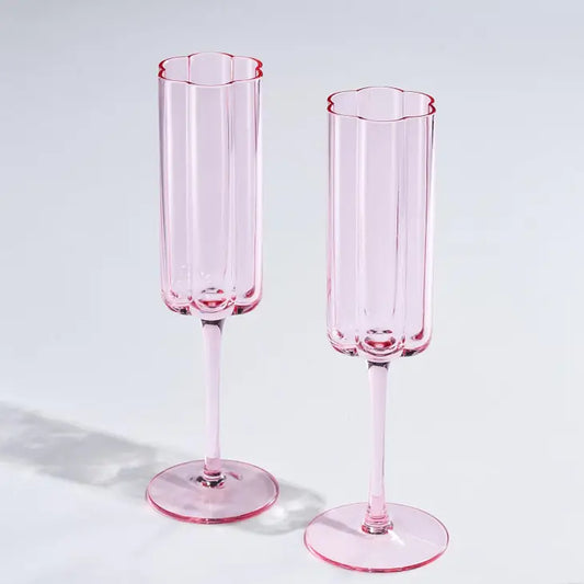 Flower Champagne Flute Set