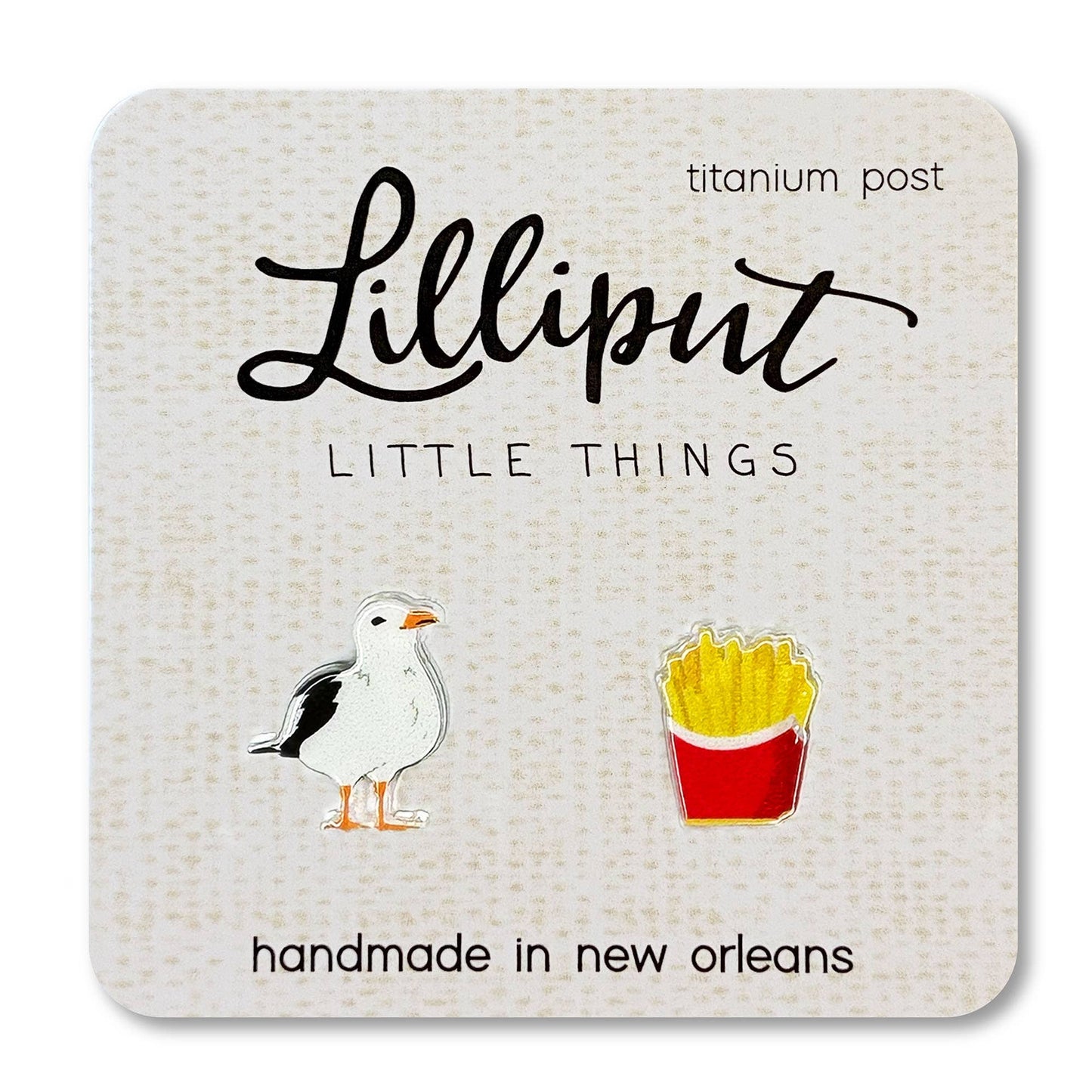 Seagull & French Fries Earrings