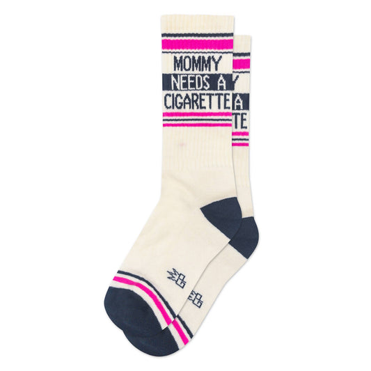 Mommy Needs A Cigarette Gym Crew Socks
