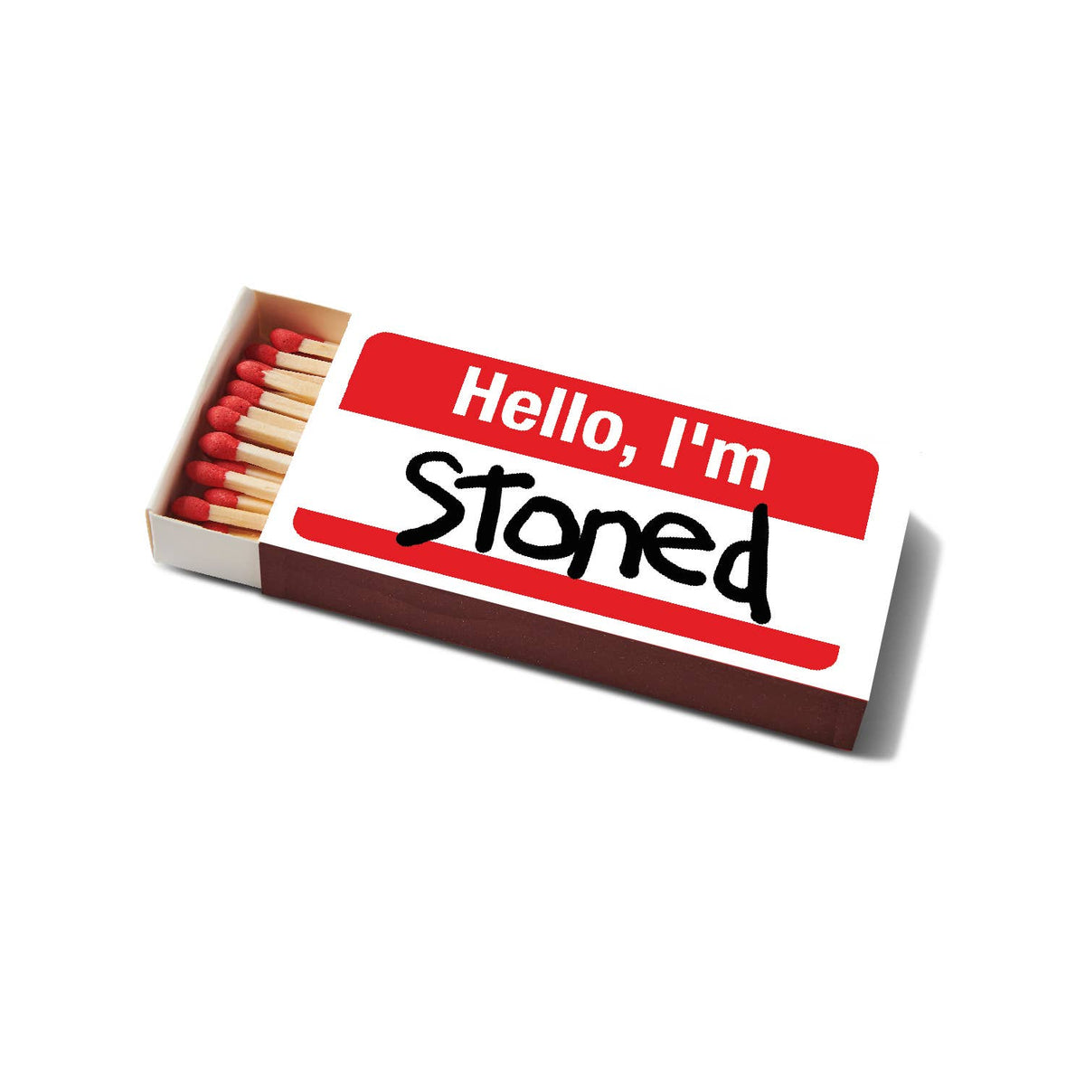 Hello, I'm Stoned Matchbox – 40 Long Wooden Decorative Matches