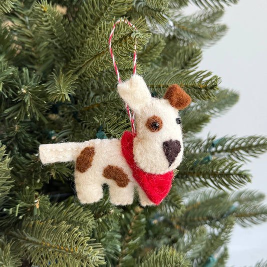 Dog Felt Wool Ornament