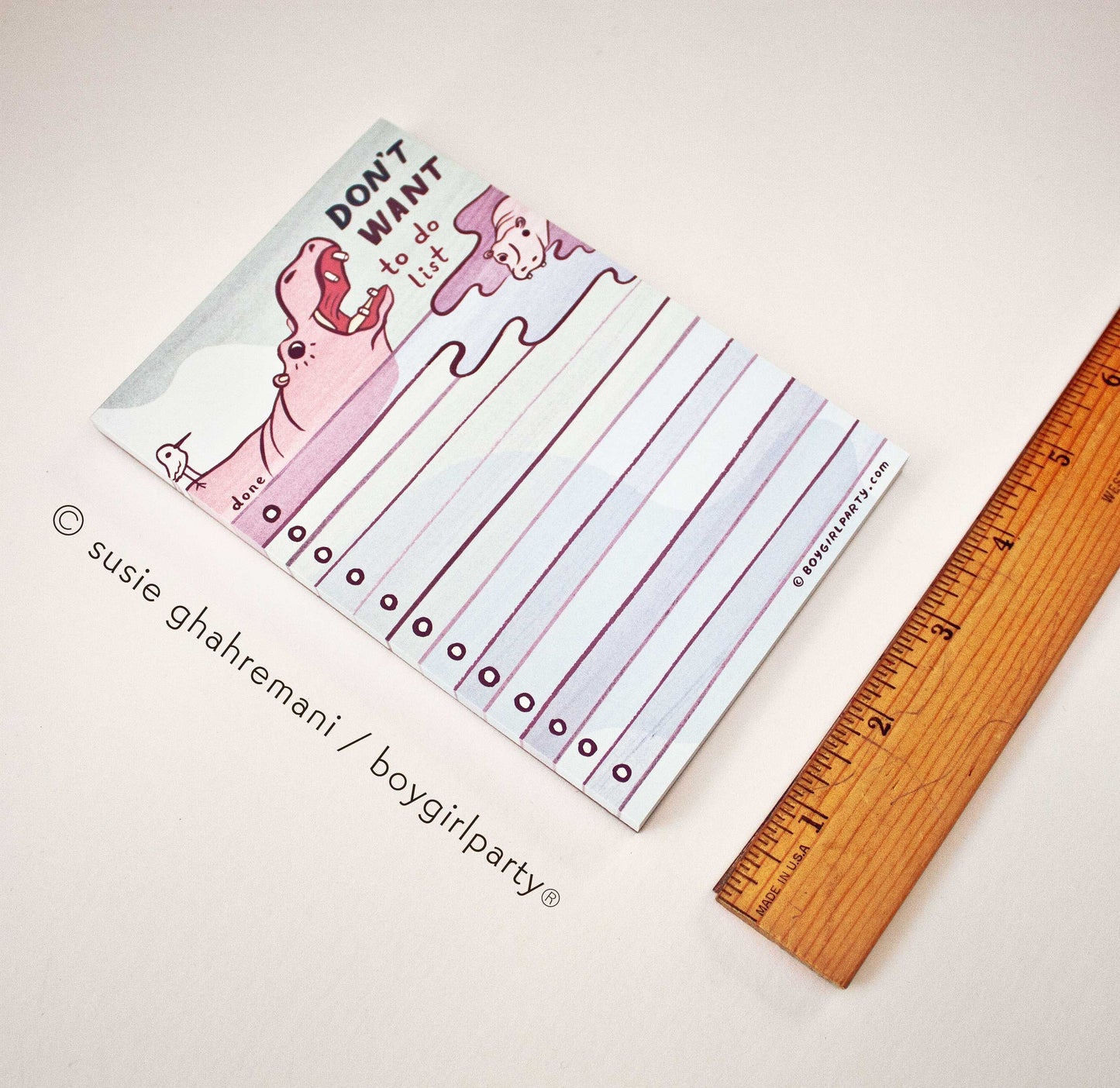 Funny Hippo To Do List Notepad