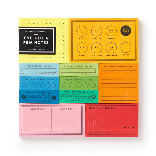 I've Got A Few Notes Notepad Set | Vintage-Inspired Tear-Off Memo Pads