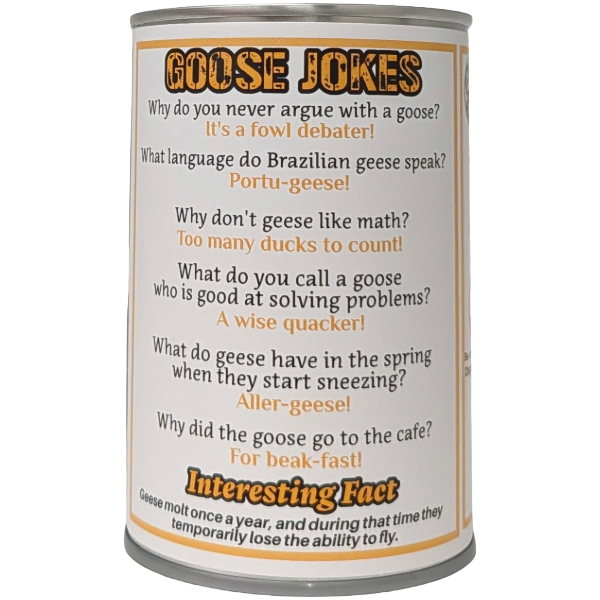 Lucy Goosey the Canned Goose - Plush Toy in a Can