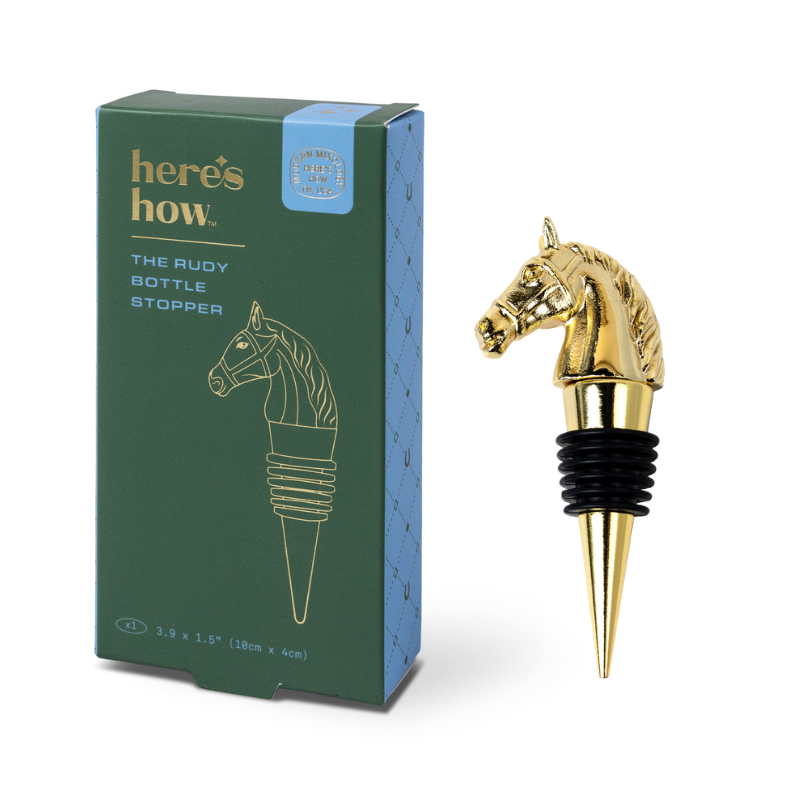 Rudy Gold Bottle Stopper | Gold-Plated Stainless Steel Wine Stopper