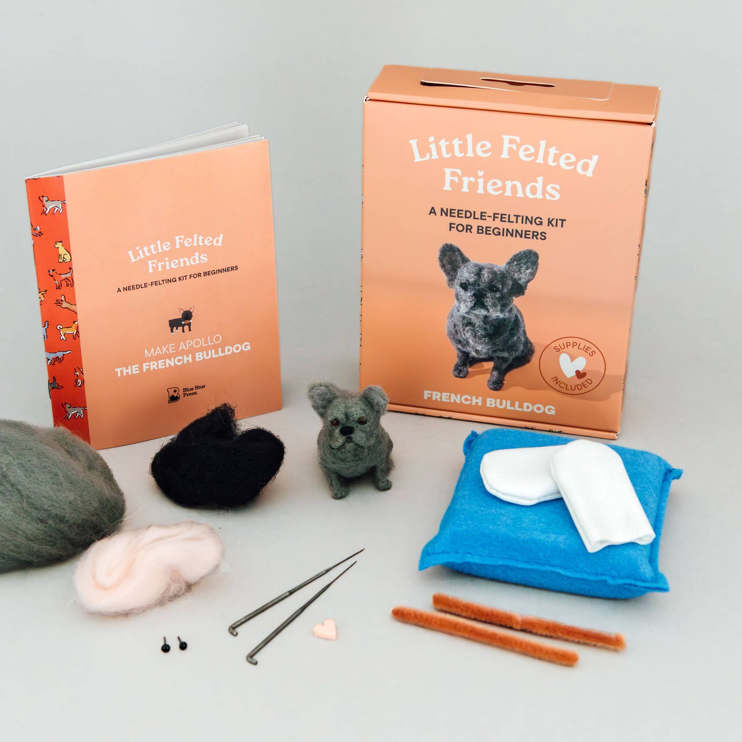 Little Felted Friends: French Bulldog Needle Felting Kit