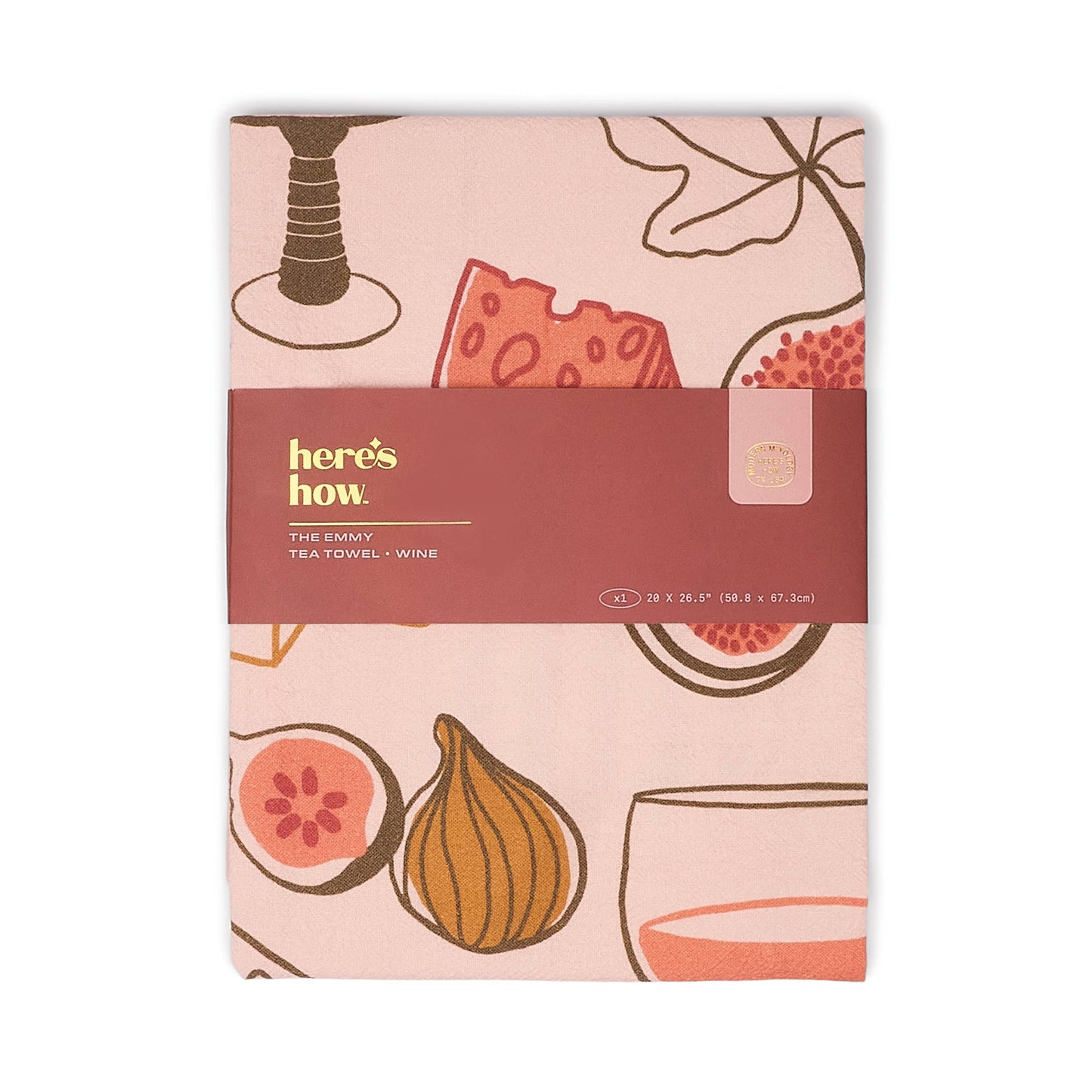 Emmy Wine-Themed Cotton Tea Towel | 100% Cotton Kitchen Towel