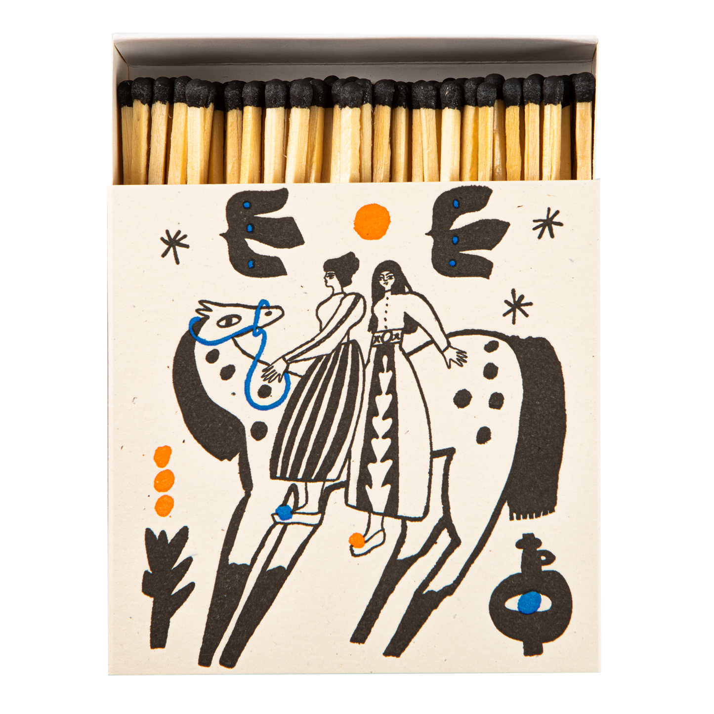 Horse & Riders Safety Matches | Decorative Matchbox with 125 Matches
