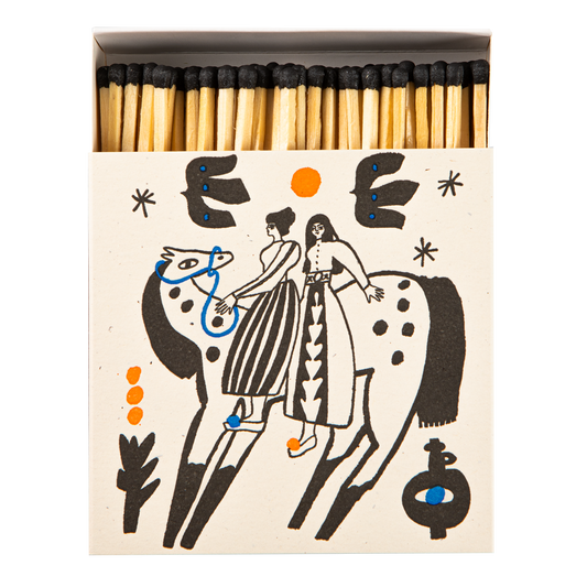 Horse & Riders Safety Matches | Decorative Matchbox with 125 Matches
