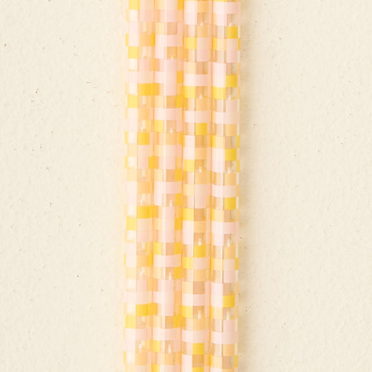 40 oz Tumbler Straw Set-Check Peach