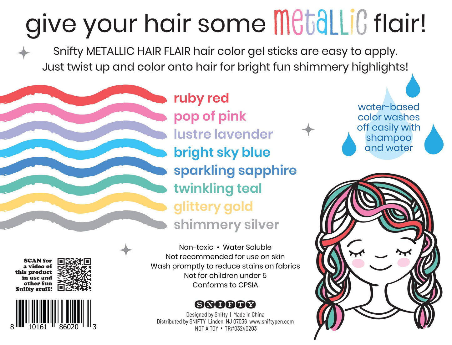 Hair Flair™ Shimmer Hair Gel Sticks