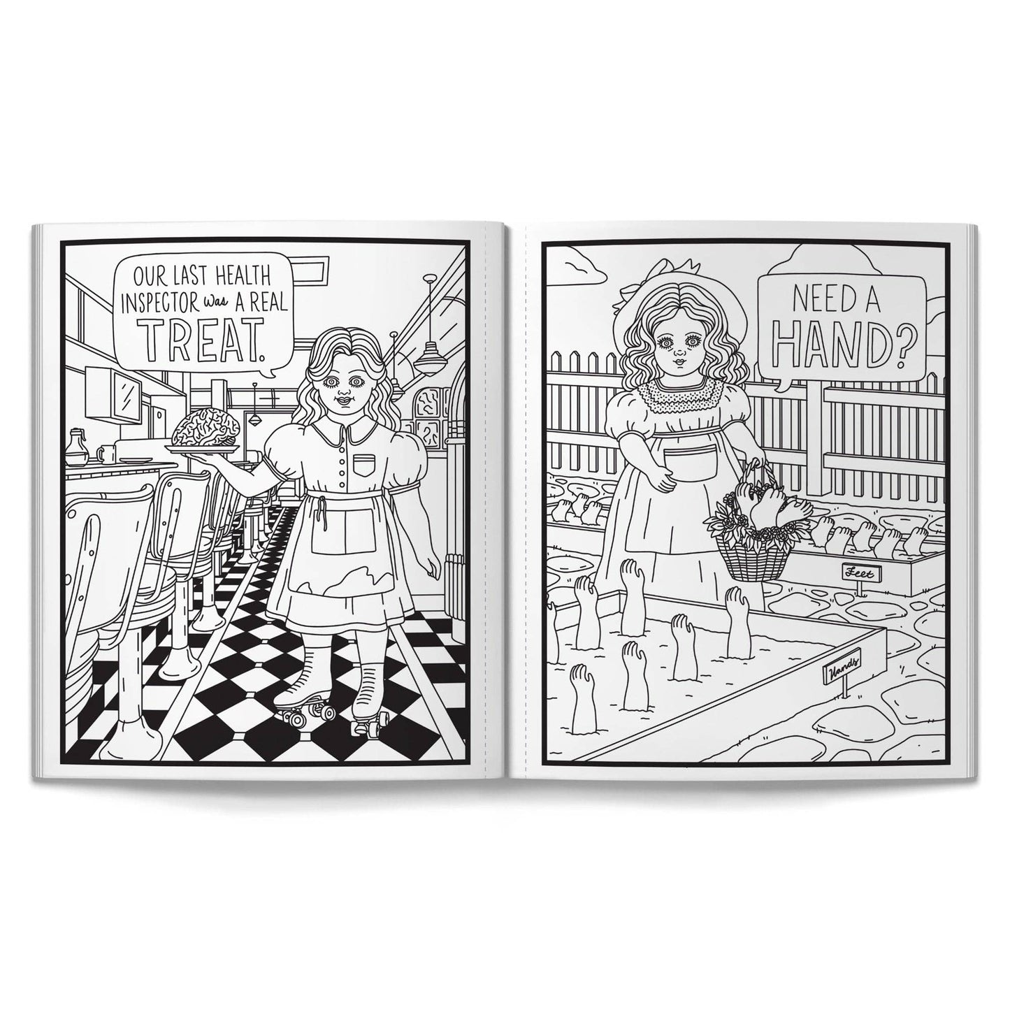 Haunted Dolls Coloring Book | Creepy Gothic Adult Coloring Book
