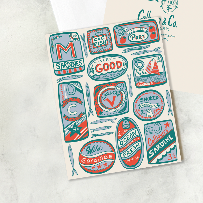Sardines Greeting Card