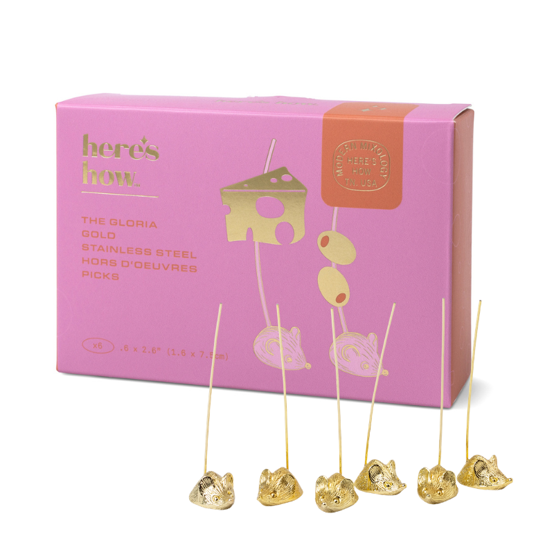 Gloria Gold Hors d'Oeuvres Picks | Mouse Cocktail Picks