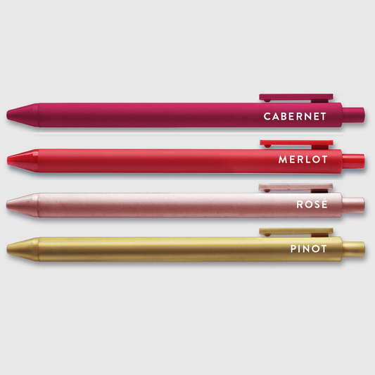 Wine Lovers Pen Set | Cute Sommelier Stationery & Gift