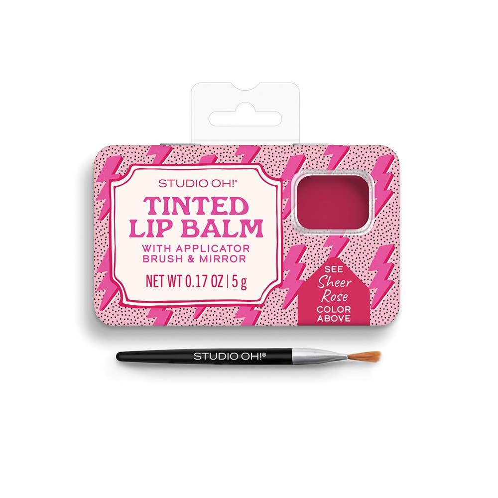 Sheer Rose Tinted Lip Balm & Brush Set