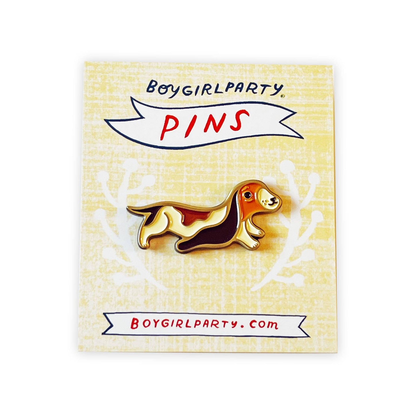 Basset Hound Enamel Pin – Dog brooch