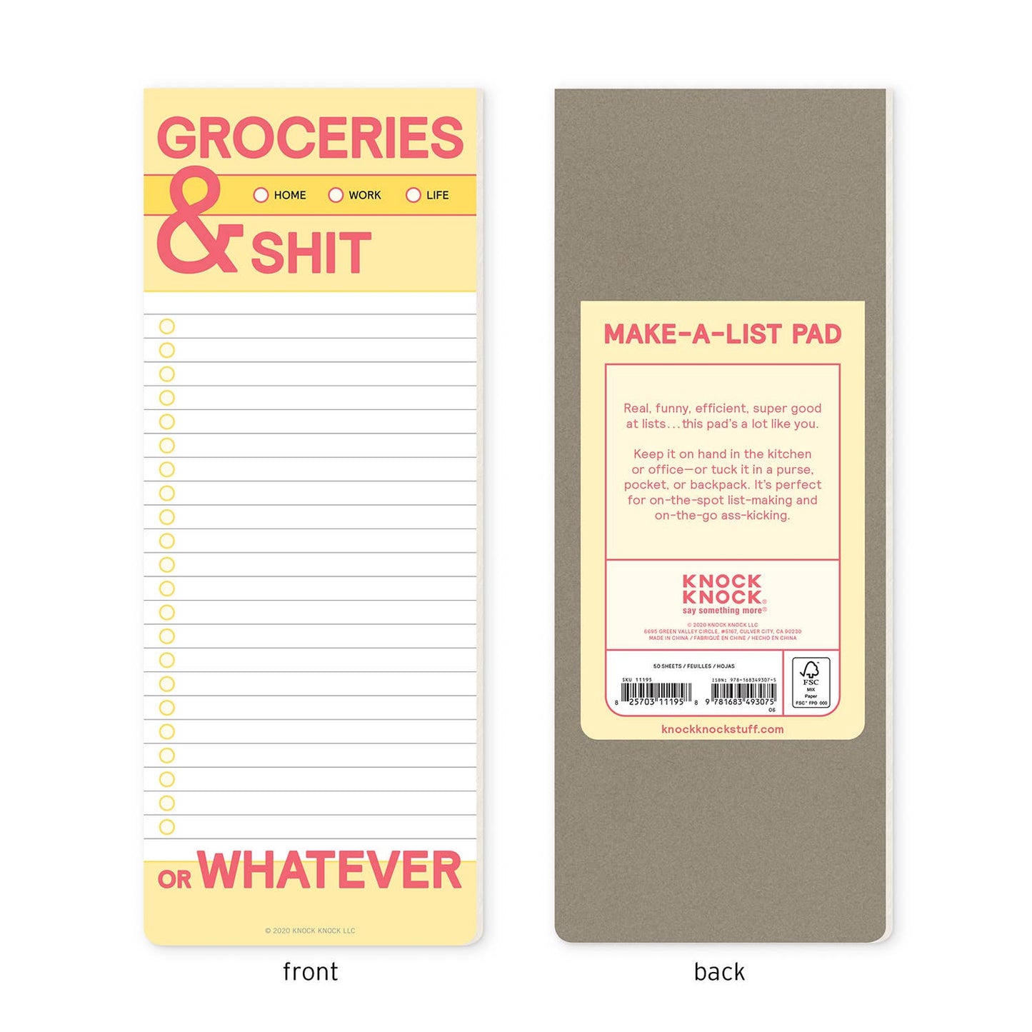Groceries and Shi*t NotePad