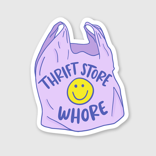 Thrift Store Queen Sticker | Waterproof Vinyl Decal for Thrifting Fans