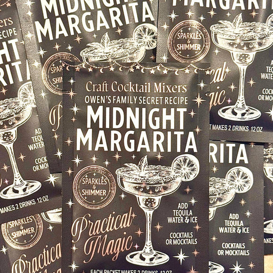 Midnight Sparkly Black Margarita Cocktail & Mocktail Mixer Packet (Makes 2 Drinks)