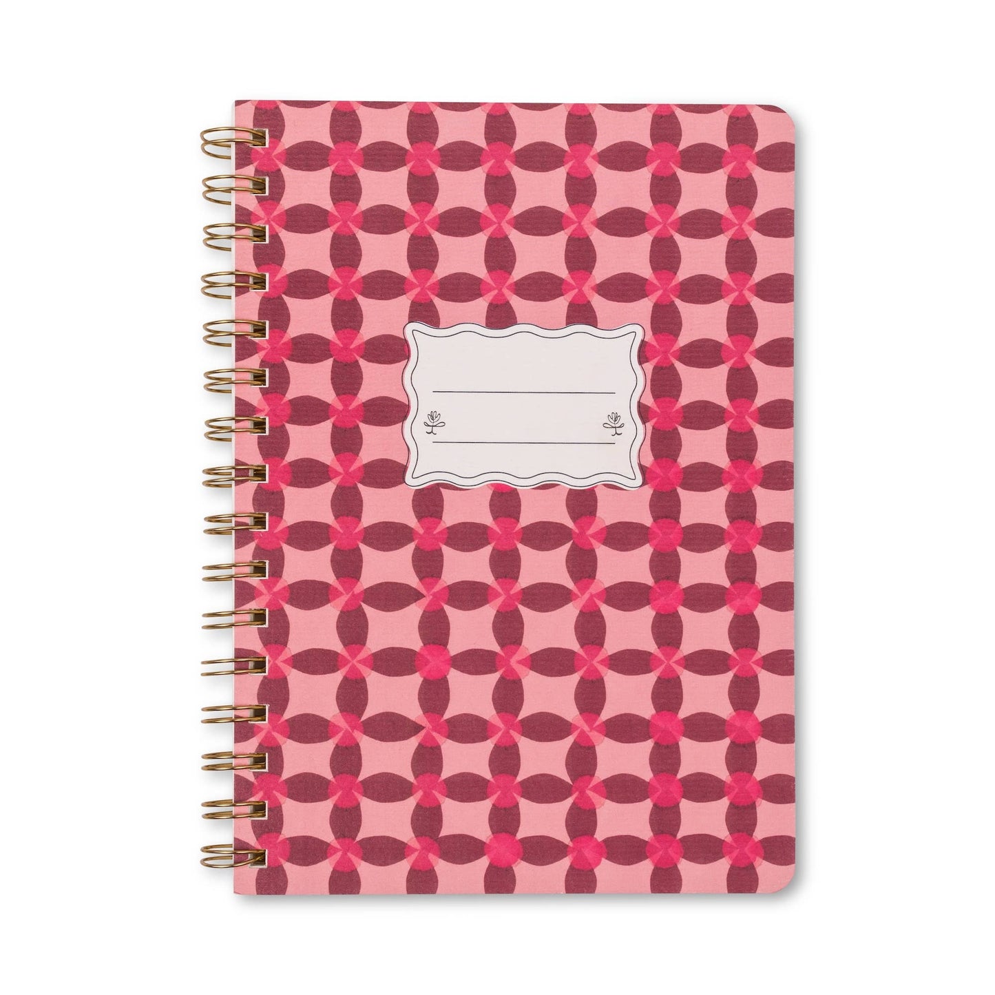 Pinwheel Pink Twin Wire Notebook | Lined Spiral Notebook