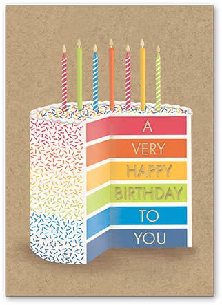 Rainbow Cake Card