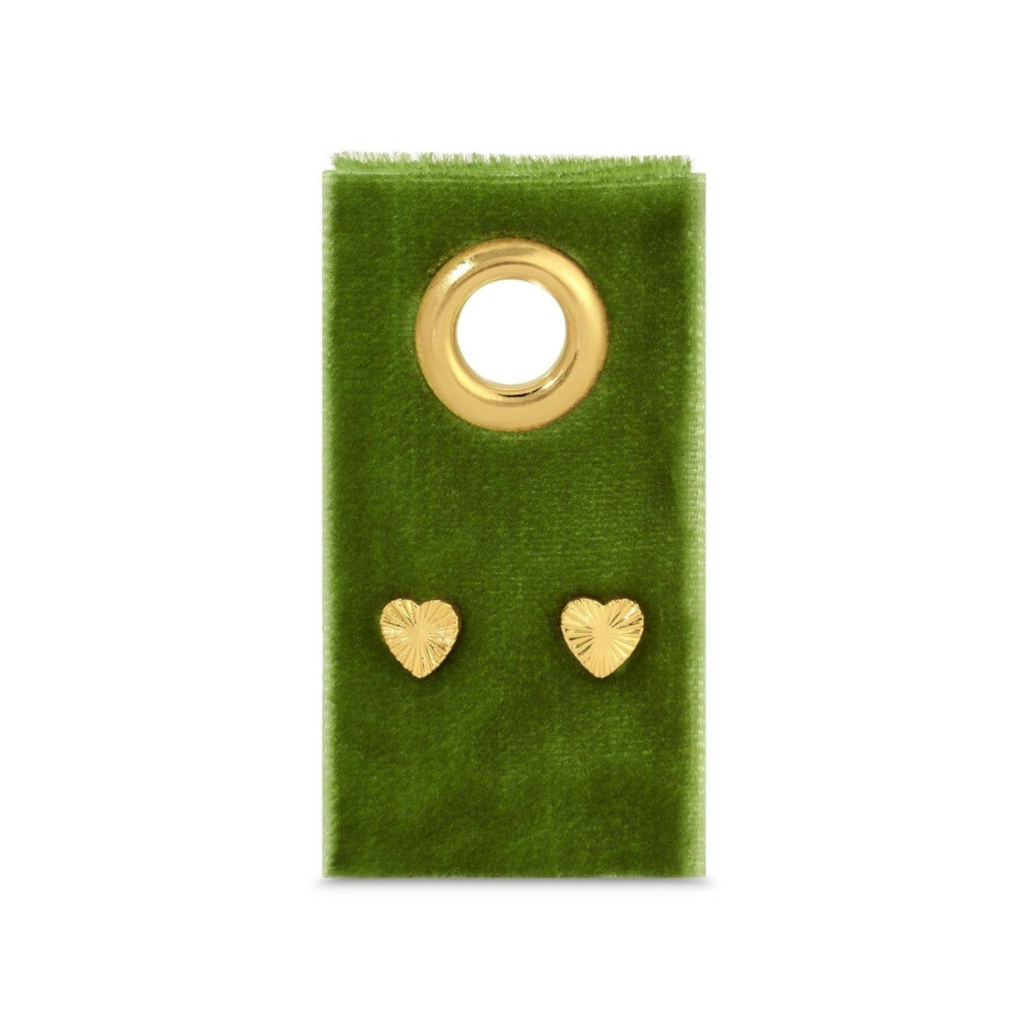 Golden Heart Edgy Studs – 18k Gold Plated Contemporary Earrings