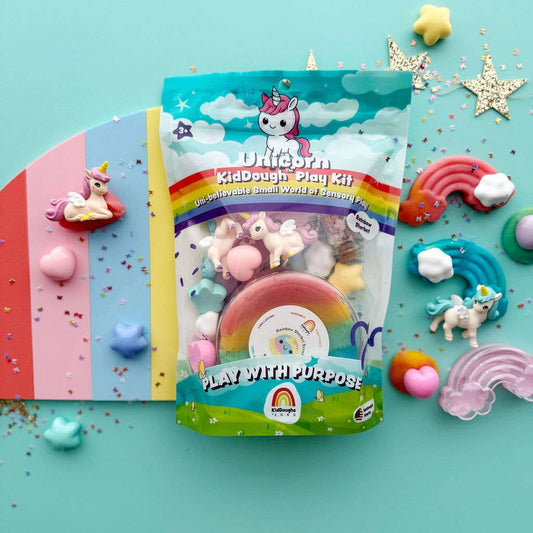 Unicorn KidDough Sensory Play Kit | Rainbow Sherbet Sensory Dough
