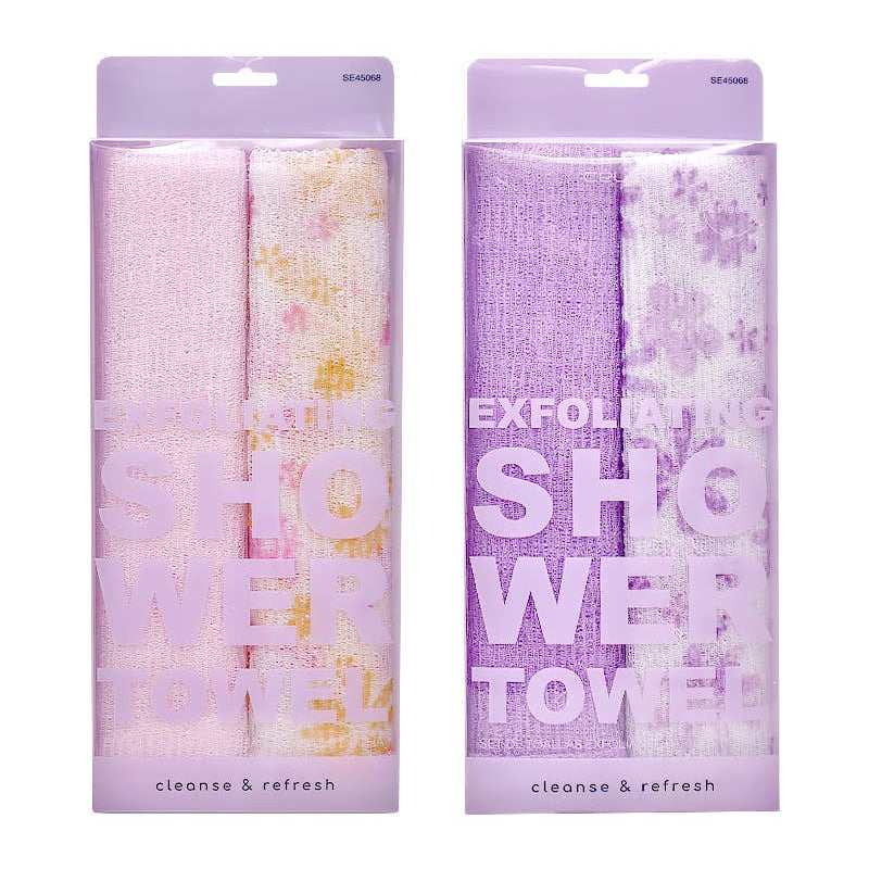 Exfoliating Shower Towel Set