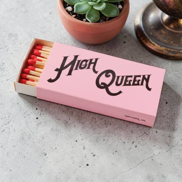 High Queen Matchbox – 40 Long Wooden Decorative Matches