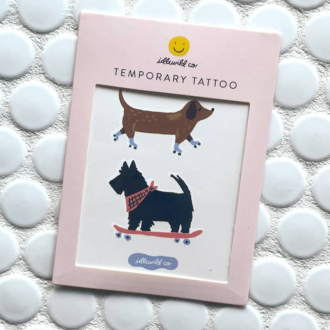 Skating Dog Temporary Tattoos