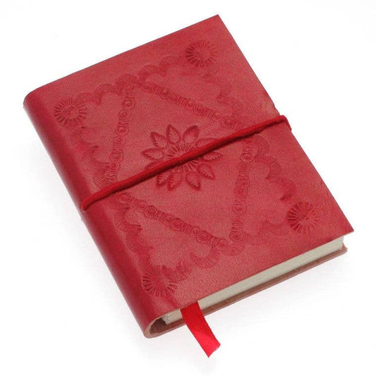 Mini Red Leather Journal