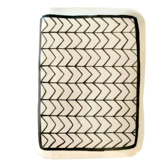 Zigzag Porcelain Appetizer Tray