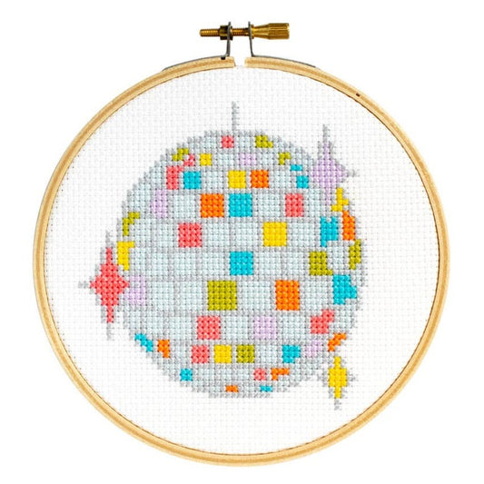 Disco Ball Cross Stitch Kit