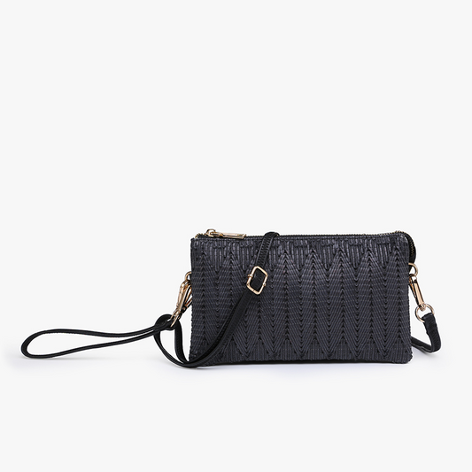 Black Woven Crossbody/Wristlet
