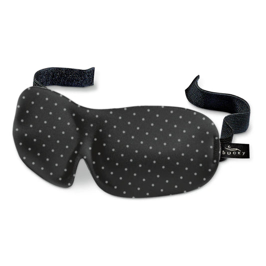Black with Grey Dots Sleep Eye Mask