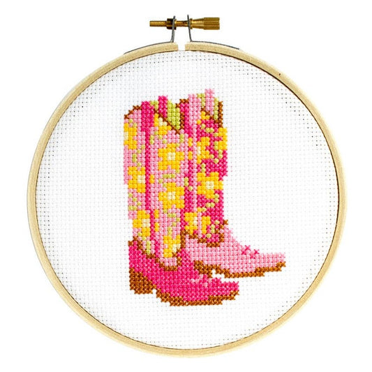 Cowgirl Boots Cross Stitch Kit