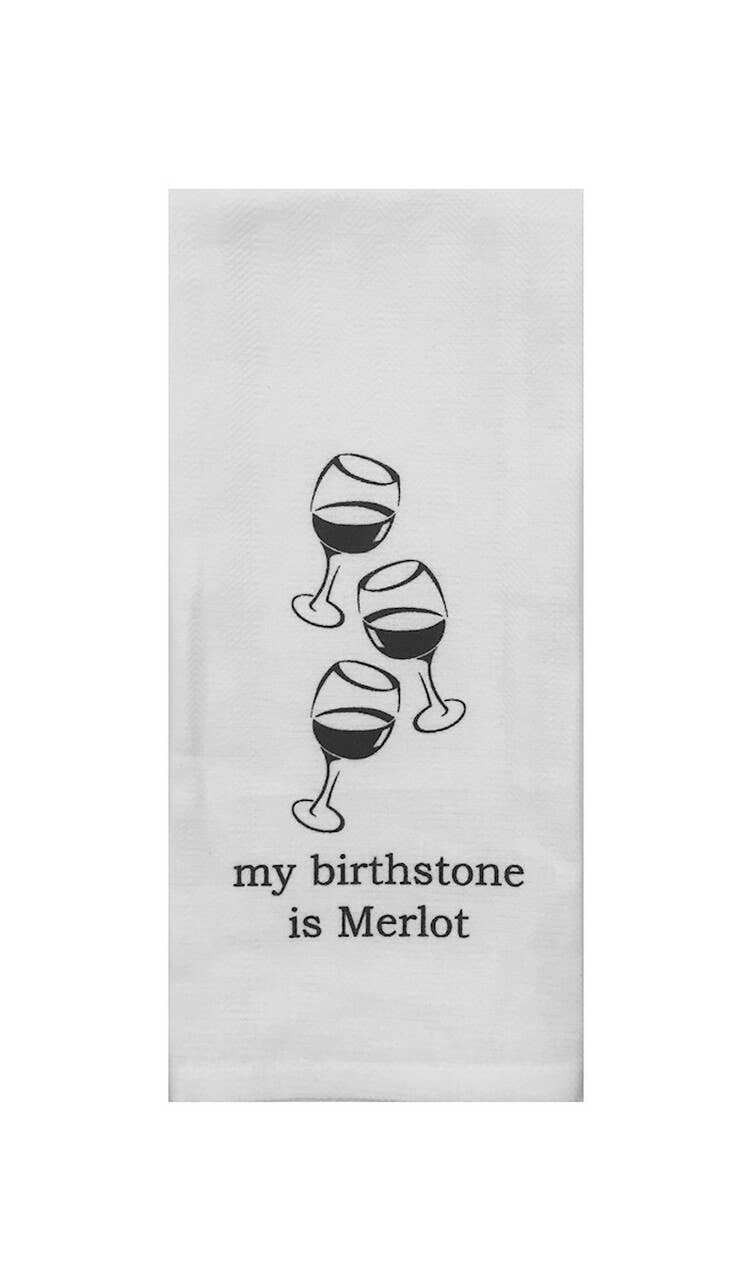 Merlot Birthstone Tea Towel