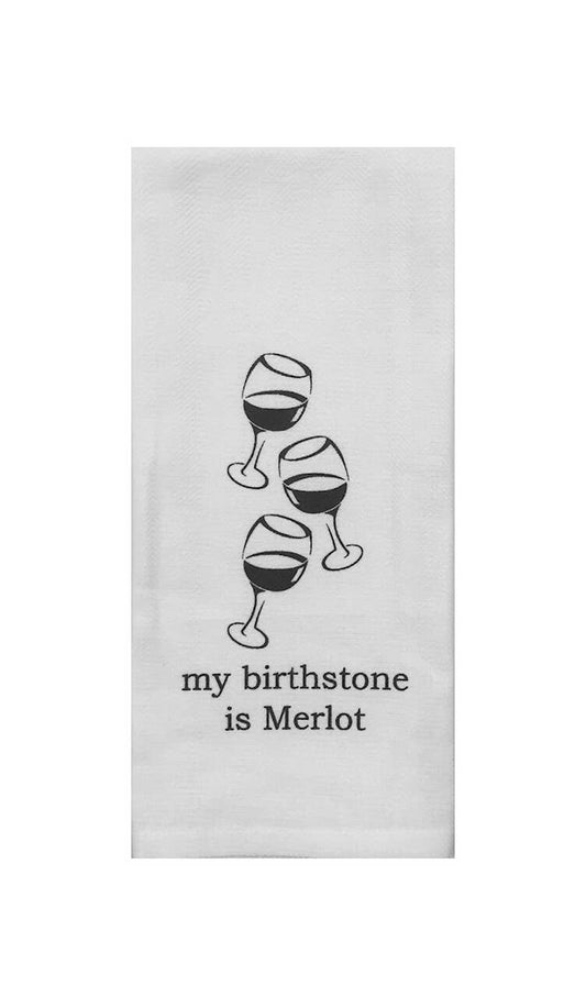 Merlot Birthstone Tea Towel