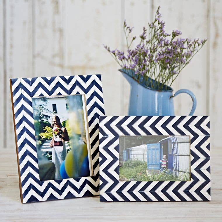 Navy Chevron Frame