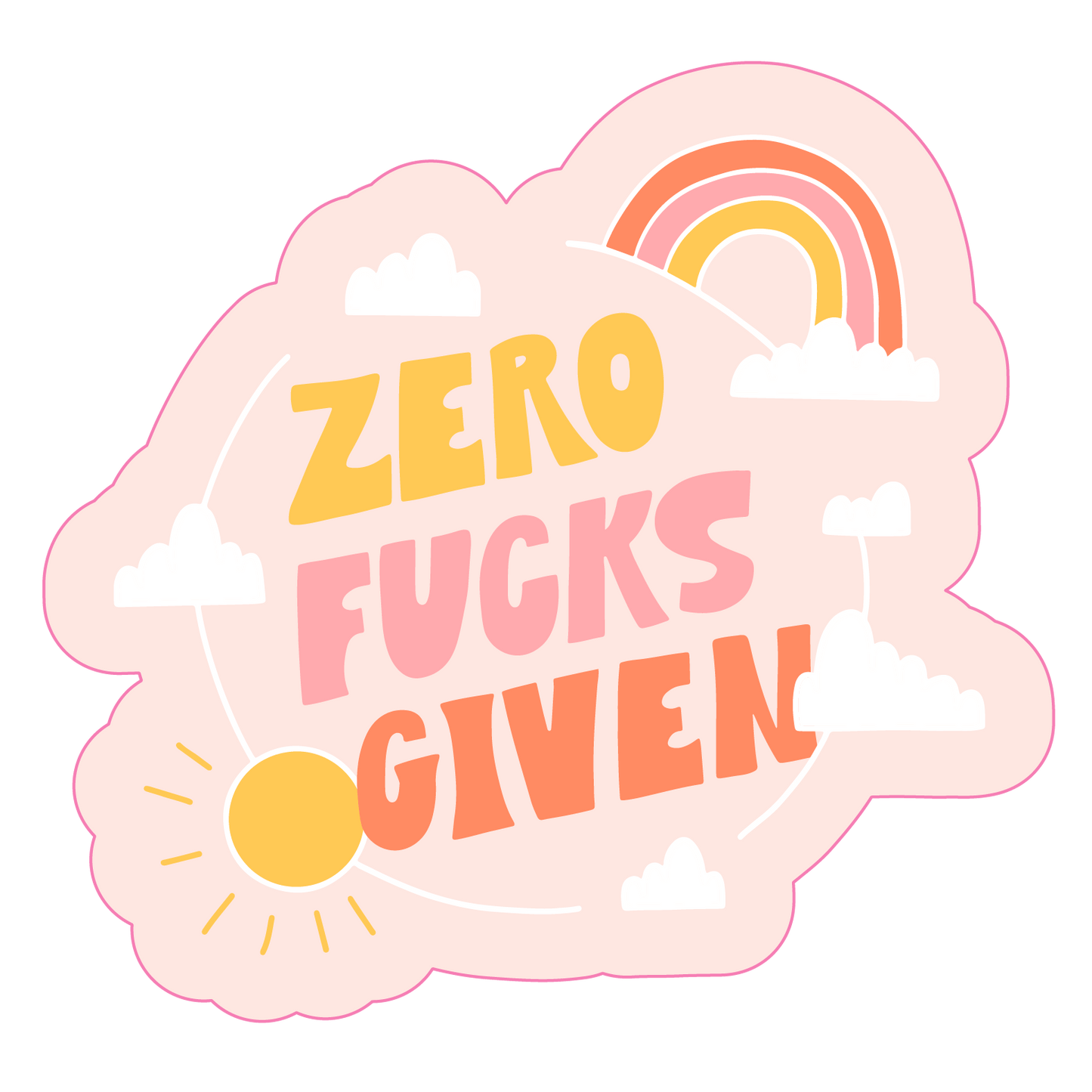 Zero F*cks Given Sticker