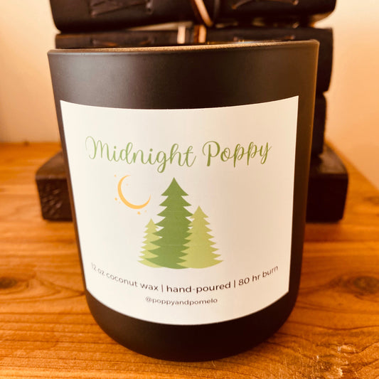 Midnight Poppy Candle