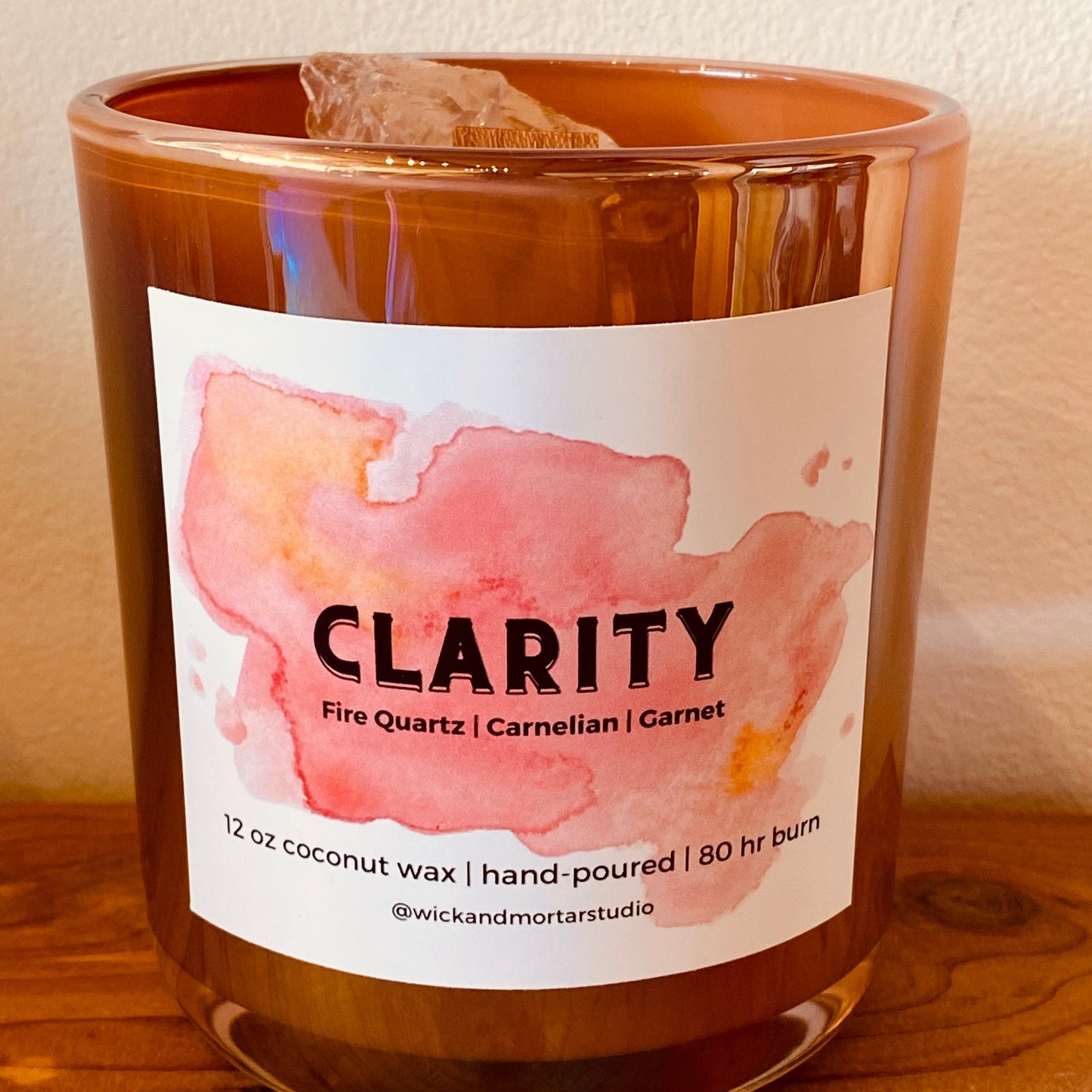 Clarity Crystal Candle for Concentration & Confidence