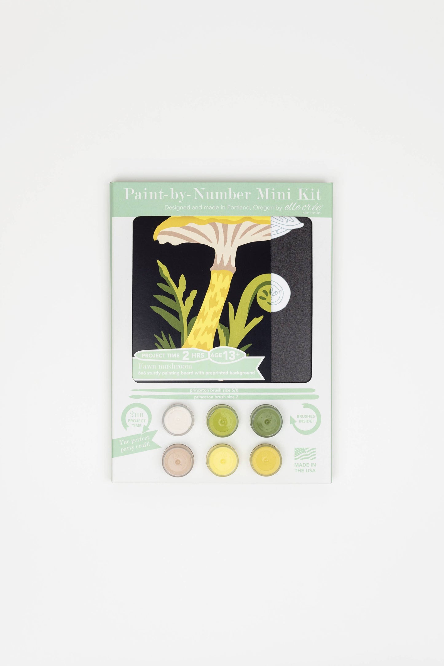 Fawn Mushrooms MINI Paint-by-Number Kit