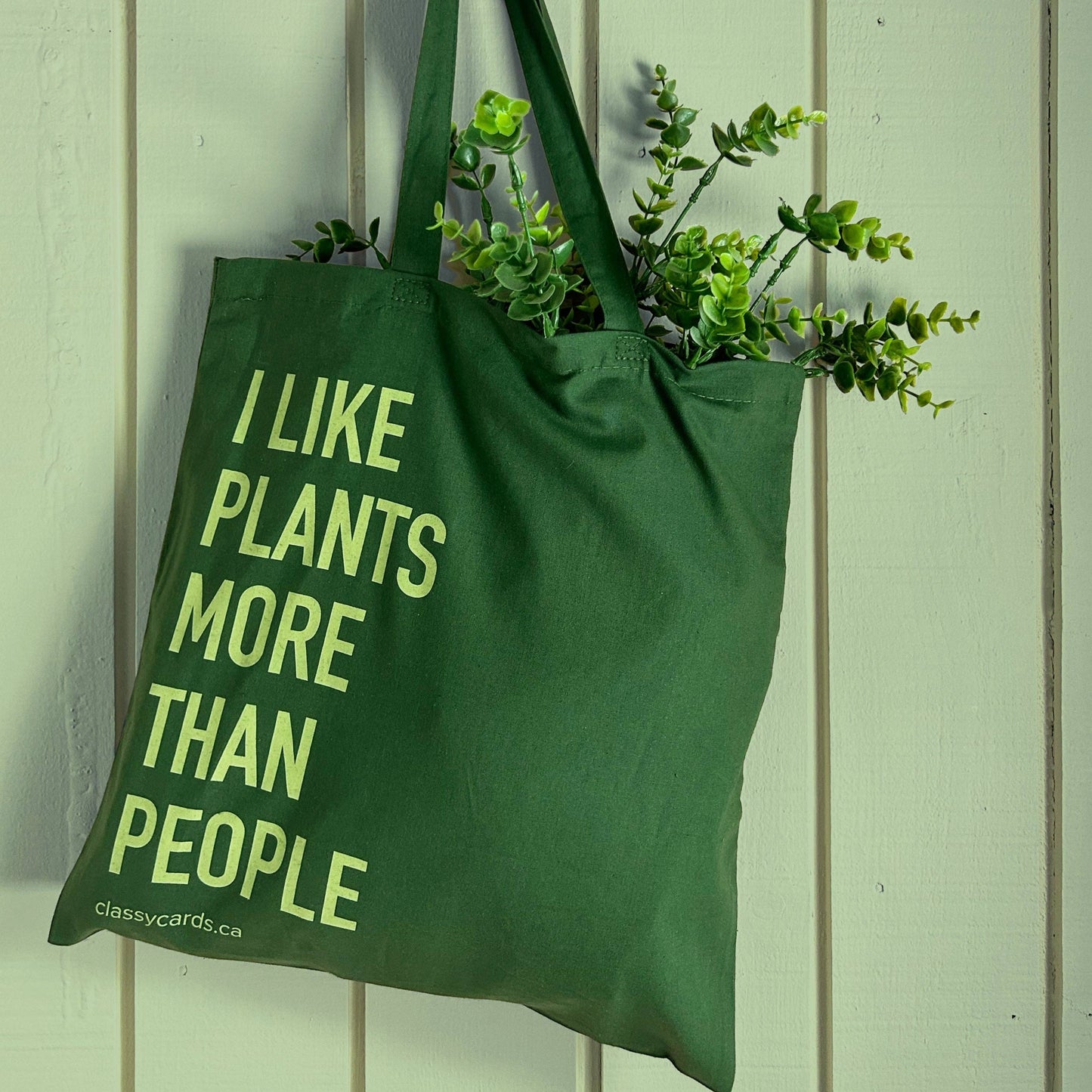 I Like Plants More than People Tote Bag