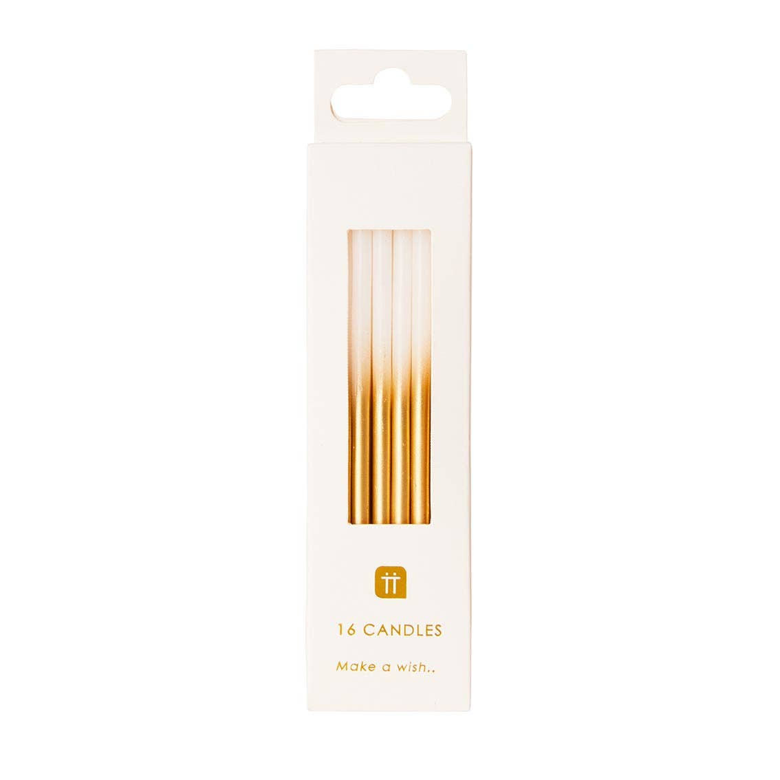 White & Gold Birthday Candles